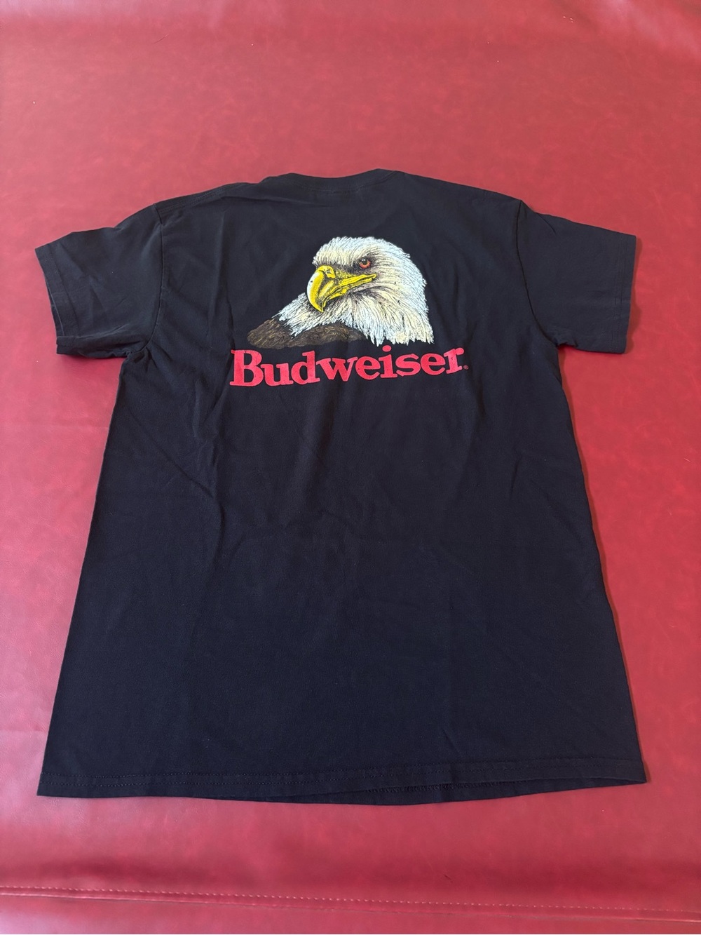 Budweiser Black Tee with Eagle Head and Red Logo
